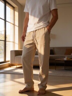 NWT Willet Mens Cotton Linen Blend Pants Size 34